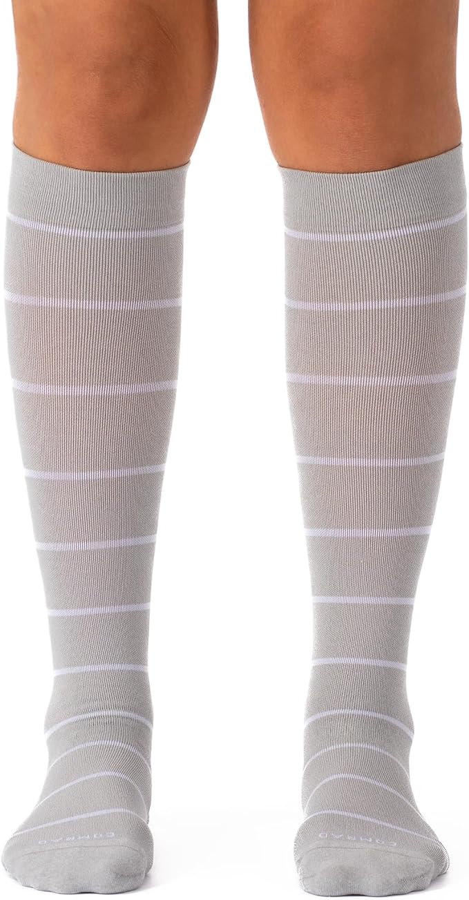 Comrad Nylon Knee High Socks - 15-20mmHg Graduated Compression Socks - Soft & Breathable Support Unisex Socks