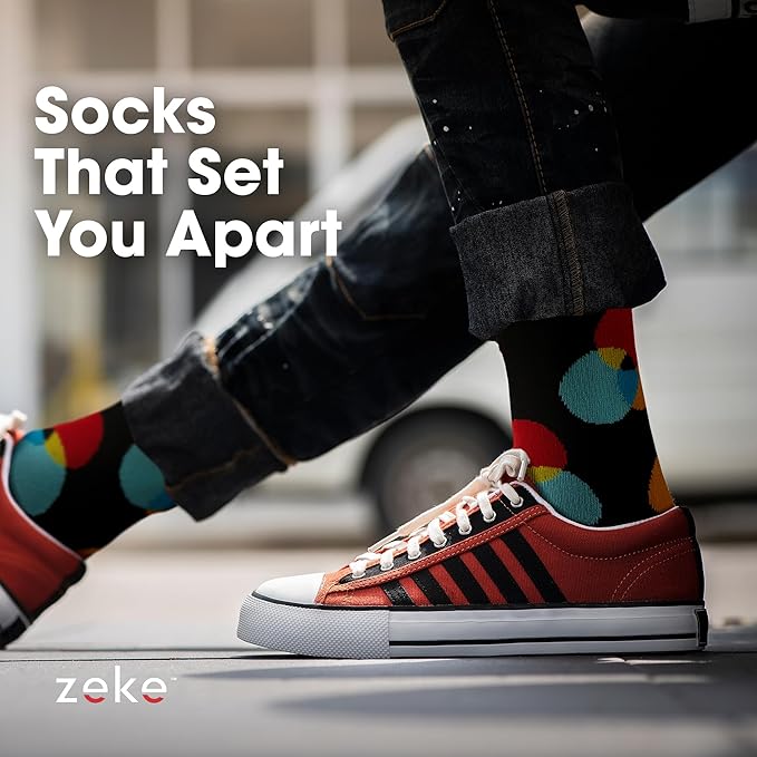 ZEKE Crazy Socks for Kids - Boys Funky Dress Socks - Funny Cool Silly Fun Socks - Wacky Novelty Gift