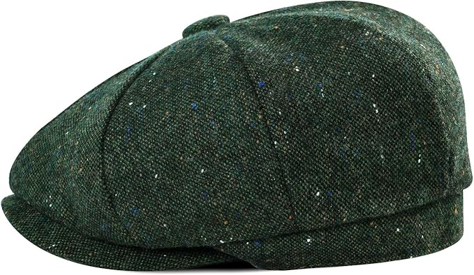 Boys Vintage Newsboy Cap Tweed Flat Beret Cabbie Hat for Kids Toddler Pageboy