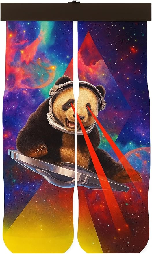 DJDesigns 3D Printed Graphic Kids Youth Sizes (Fits Ages 5-9) Mid Crew Sock