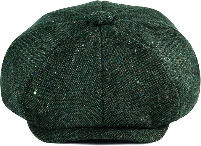Boys Vintage Newsboy Cap Tweed Flat Beret Cabbie Hat for Kids Toddler Pageboy
