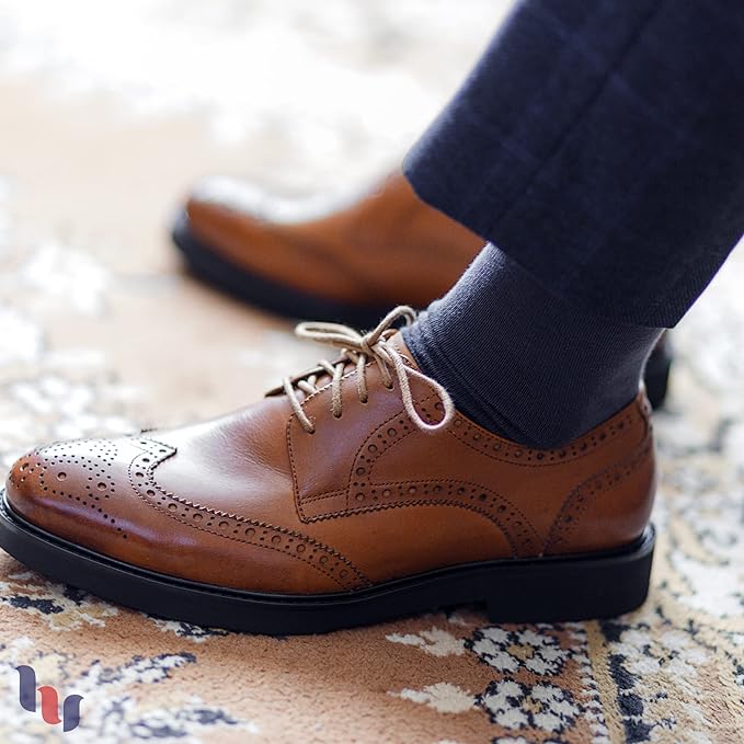 Hugh Ugoli Mens Cotton Dress Socks, Plain Colors, Regular Fit, Crew, Casual Socks, Shoe Size 6 to 15 (3 Pack)