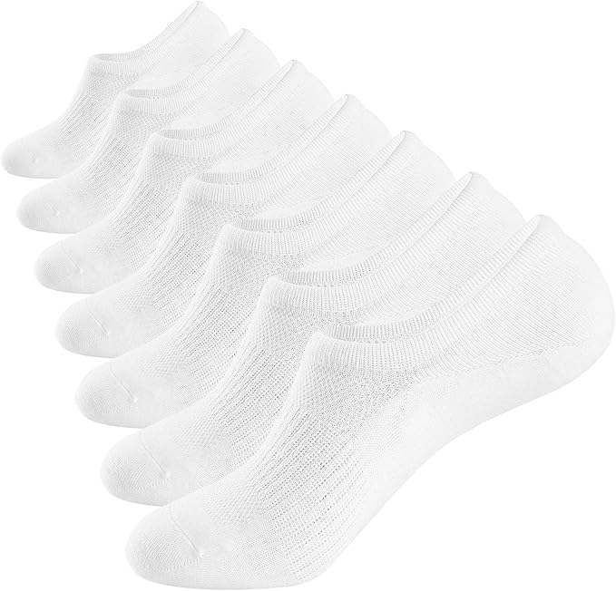 WANDER No Show Socks Mens 7/8 Pair Cotton Thin Non Slip Low Cut Men Invisible Sock 6-8/9-11/12-14