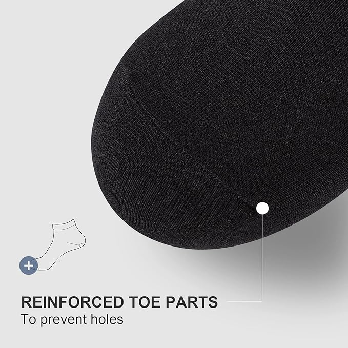 wernies No Show Socks Men, Low Cut Ankle Short Casual Cotton Socks with Non Slip Grips 6-10/11-13