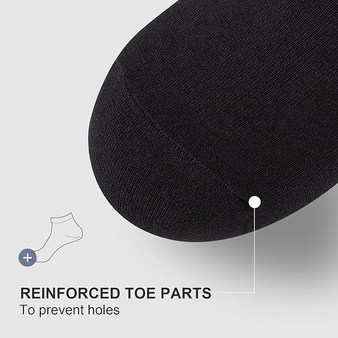 wernies No Show Socks Men, Low Cut Ankle Short Casual Cotton Socks with Non Slip Grips 6-10/11-13