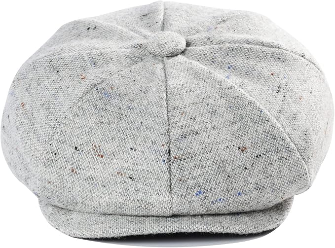 Boys Vintage Newsboy Cap Tweed Flat Beret Cabbie Hat for Kids Toddler Pageboy