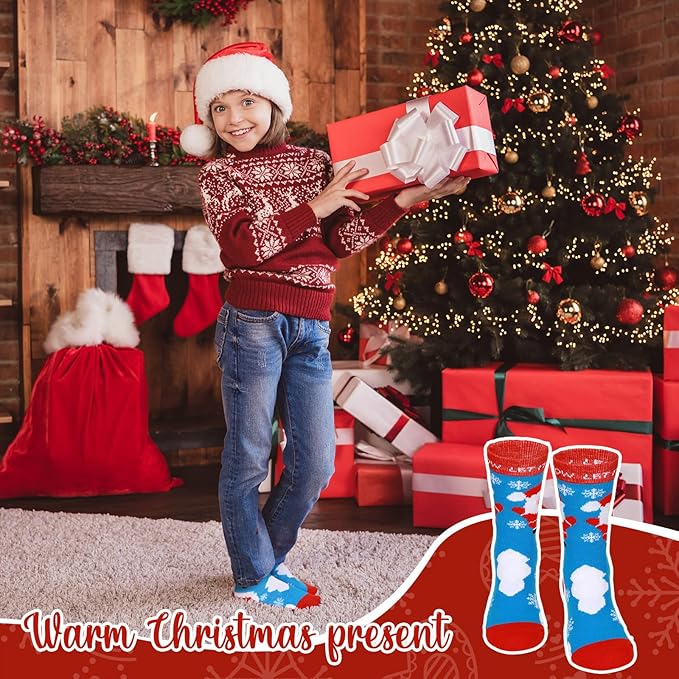 Shinymoon 12 Pairs Kids Breast Cancer Awareness Socks Pink Ribbon Crew Socks for Children Boys Girls Novelty Crazy Gifts