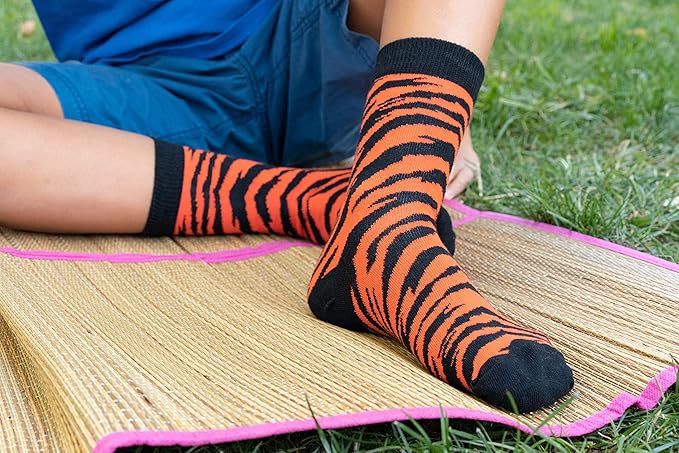 socks n socks-Kids 5-pair Fun Cool Cotton Colorful Dress Crew Socks Gift Box