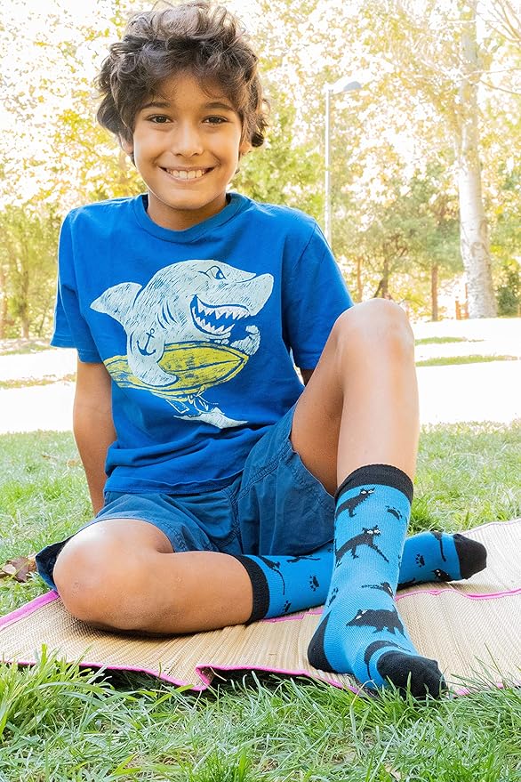 socks n socks-Kids 5-pair Fun Cool Cotton Colorful Dress Crew Socks Gift Box