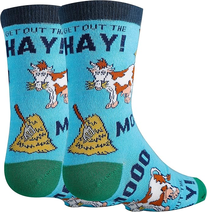ooohyeah Kid's Novelty Cute Animals Crew Socks, Funny Crazy Silly Cool Casual Dress Socks for Boy and Girl, Size 1-5