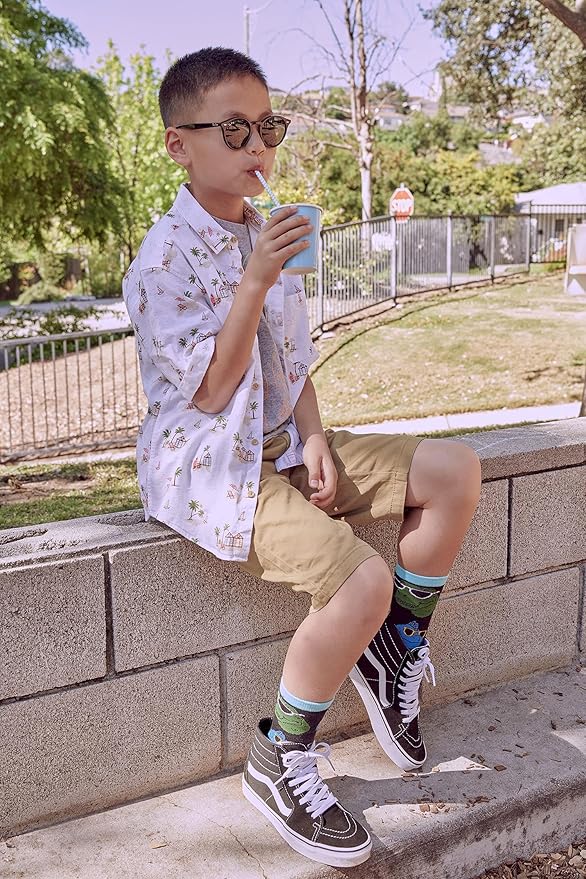 ooohyeah Kid's Novelty Cute Animals Crew Socks, Funny Crazy Silly Cool Casual Dress Socks for Boy and Girl, Size 1-5