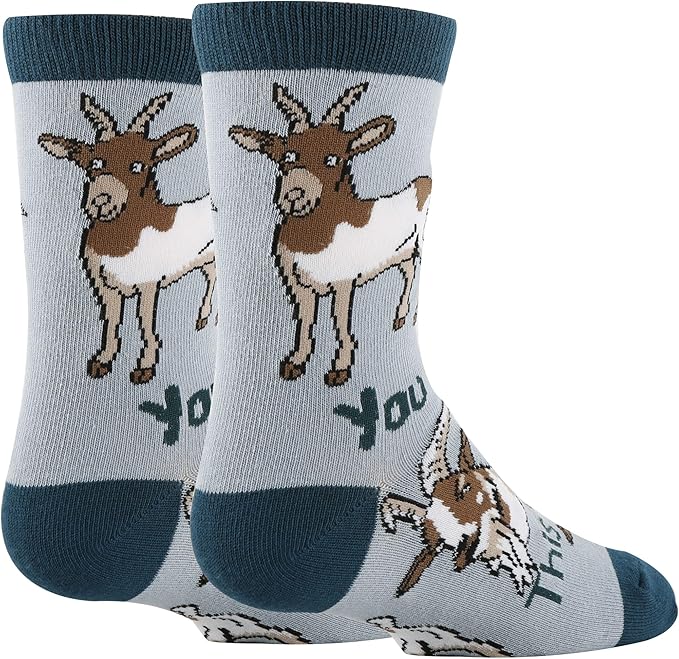 ooohyeah Kid's Novelty Cute Animals Crew Socks, Funny Crazy Silly Cool Casual Dress Socks for Boy and Girl, Size 1-5