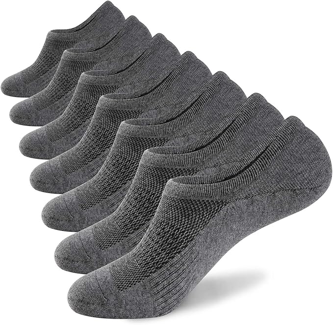 WANDER No Show Socks Mens 7/8 Pair Cotton Thin Non Slip Low Cut Men Invisible Sock 6-8/9-11/12-14