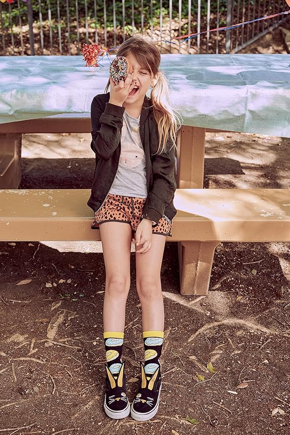 OoohYeah Kid's Novelty Crew Socks, Funny Crazy Silly Cool Casual Dress Socks for Boy and Girl