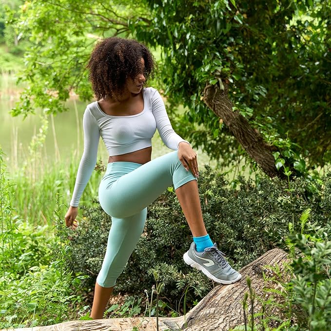 GoWith 2/4 Pairs Quarter Running Socks for Men & Women, Athletic Anti-Blister Cushioned Seamless Padded Ancle Socks