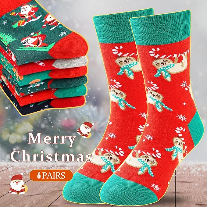 BONANGEL Boys Socks 5-8 Years Old, Fun Novelty Animal Food Space Crazy Funny Cute Kids Socks 8-10 10-12 Years 5 Pairs