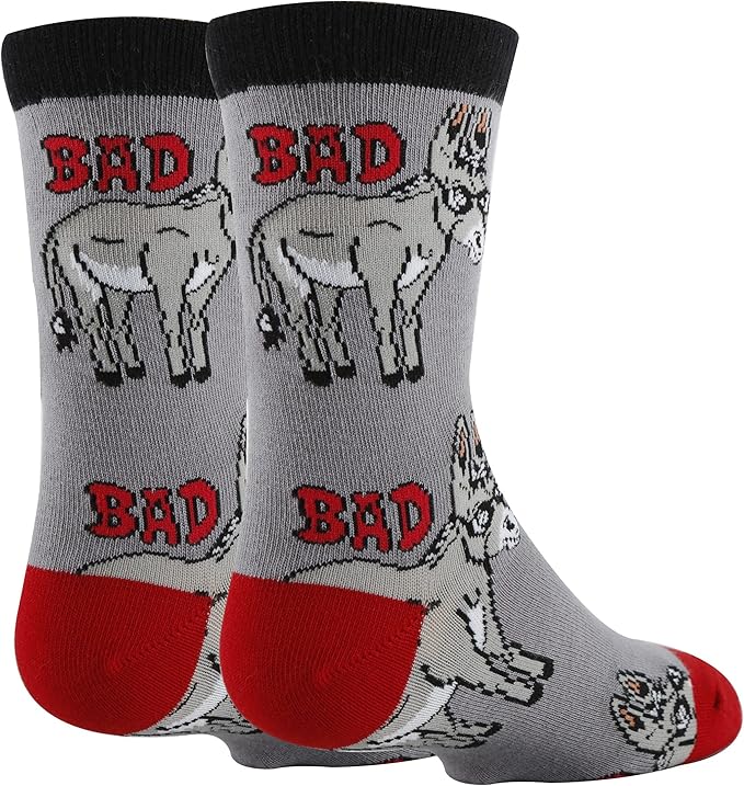 ooohyeah Kid's Novelty Cute Animals Crew Socks, Funny Crazy Silly Cool Casual Dress Socks for Boy and Girl, Size 1-5