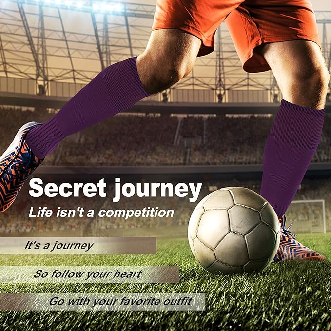 Soccer Baseball Softball Socks, Unisex Youth Solid Knee High Football Volleyball Compression Socks