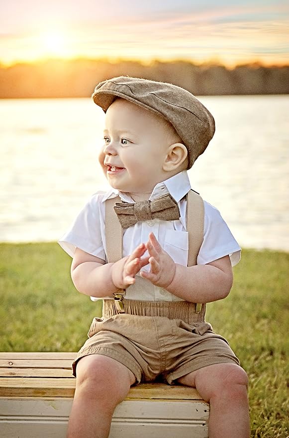 Born to Love Infant, Toddler Boys Pinstripe Driver Cap Baby Hat