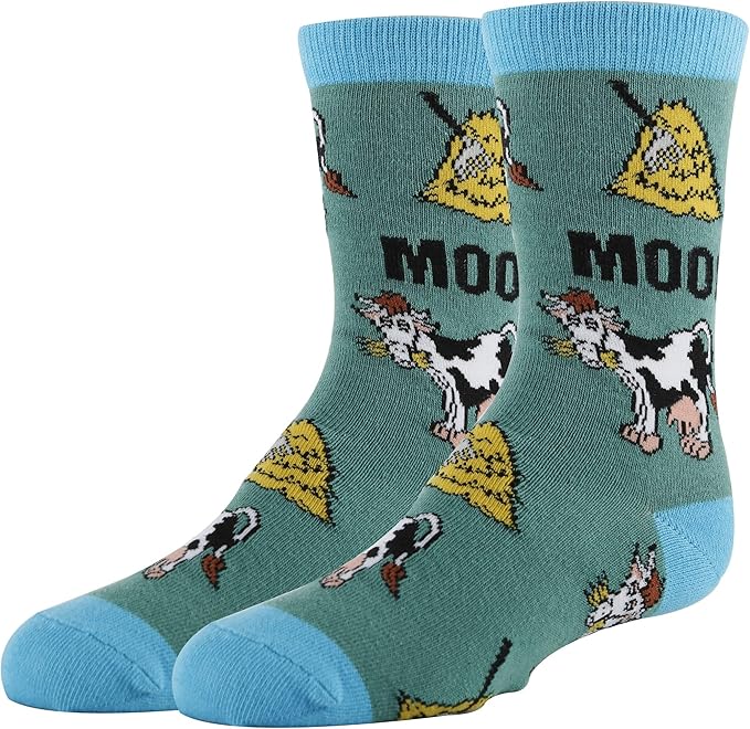 ooohyeah Kid's Novelty Cute Animals Crew Socks, Funny Crazy Silly Cool Casual Dress Socks for Boy and Girl, Size 1-5