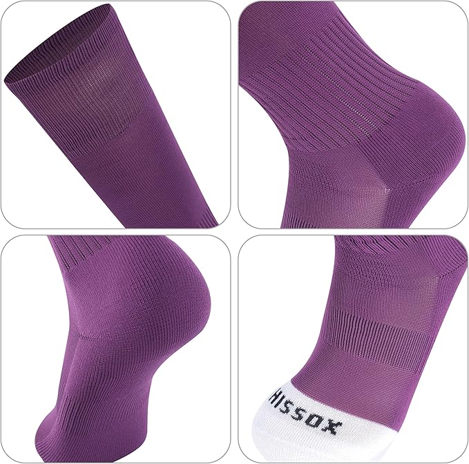 Soccer Baseball Softball Socks, Unisex Youth Solid Knee High Football Volleyball Compression Socks