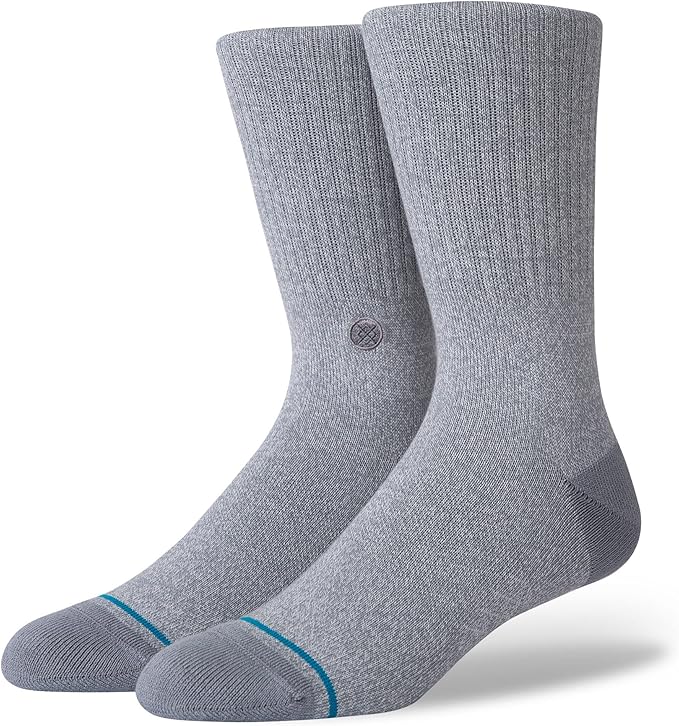 Stance Icon Classic Casual Crew Socks 3-Pack, Cotton Blend and Cushioning Arch Support