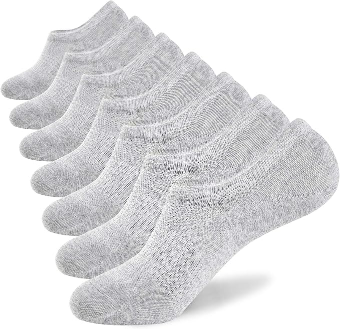 WANDER No Show Socks Mens 7/8 Pair Cotton Thin Non Slip Low Cut Men Invisible Sock 6-8/9-11/12-14