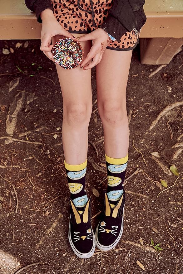 OoohYeah Kid's Novelty Crew Socks, Funny Crazy Silly Cool Casual Dress Socks for Boy and Girl