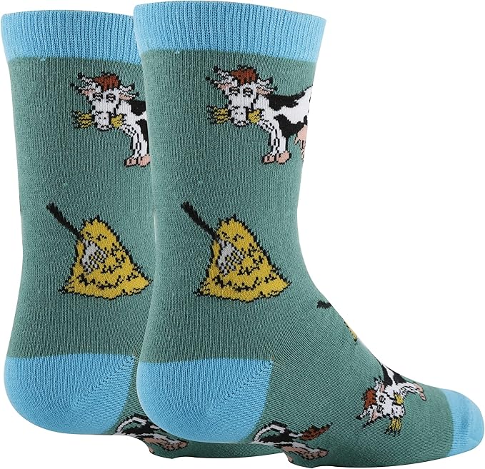 ooohyeah Kid's Novelty Cute Animals Crew Socks, Funny Crazy Silly Cool Casual Dress Socks for Boy and Girl, Size 1-5