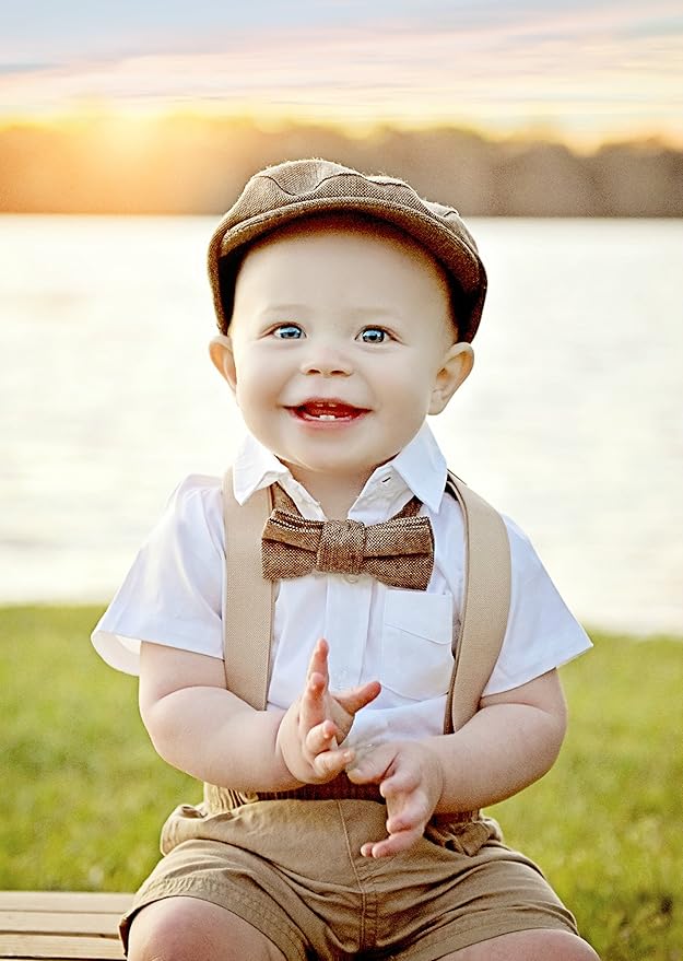 Born to Love Infant, Toddler Boys Pinstripe Driver Cap Baby Hat