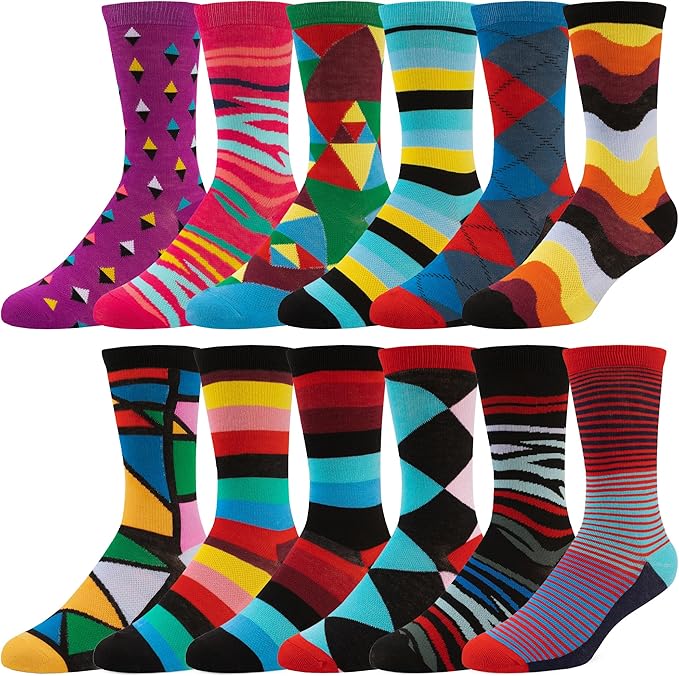 ZEKE Crazy Socks for Kids - Boys Funky Dress Socks - Funny Cool Silly Fun Socks - Wacky Novelty Gift