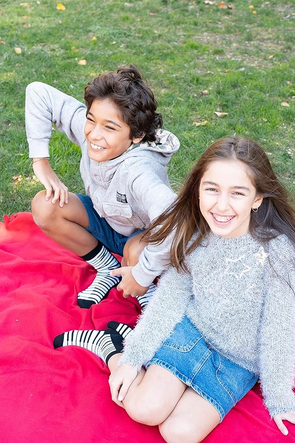 socks n socks-Kids 5-pair Fun Cool Cotton Colorful Dress Crew Socks Gift Box