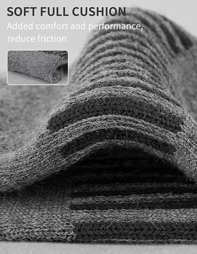 Airacker No Show Socks Womens Athletic Cushioned Low Cut Sports Running Ankle Socks for Women 6 Pairs