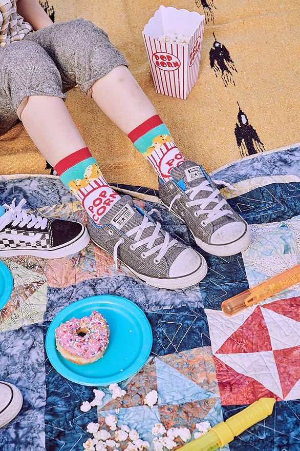 OoohYeah Kid's Novelty Crew Socks, Funny Crazy Silly Cool Casual Dress Socks for Boy and Girl