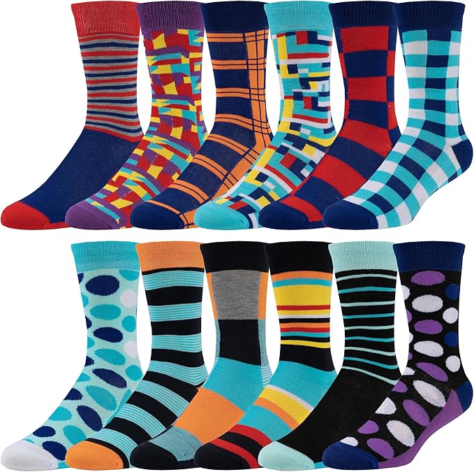 ZEKE Crazy Socks for Kids - Boys Funky Dress Socks - Funny Cool Silly Fun Socks - Wacky Novelty Gift