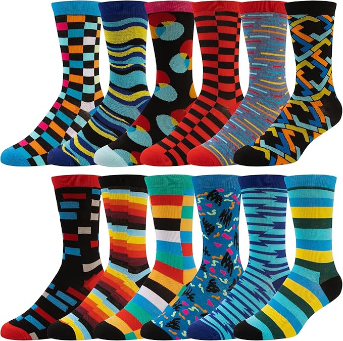 ZEKE Crazy Socks for Kids - Boys Funky Dress Socks - Funny Cool Silly Fun Socks - Wacky Novelty Gift