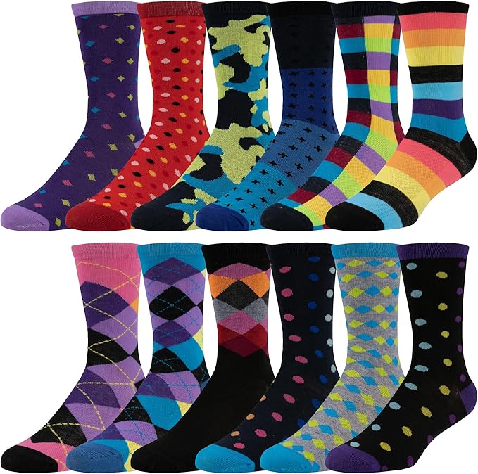 ZEKE Crazy Socks for Kids - Boys Funky Dress Socks - Funny Cool Silly Fun Socks - Wacky Novelty Gift