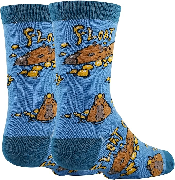 ooohyeah Kid's Novelty Cute Animals Crew Socks, Funny Crazy Silly Cool Casual Dress Socks for Boy and Girl, Size 1-5